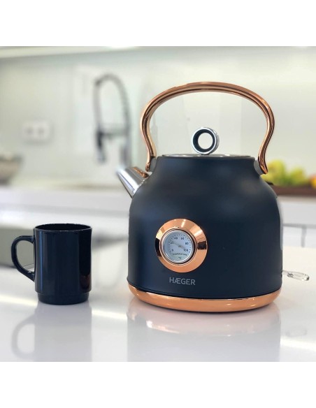Hervidor Eléctrico HAEGER ART DECO BLACK 17L 2200W