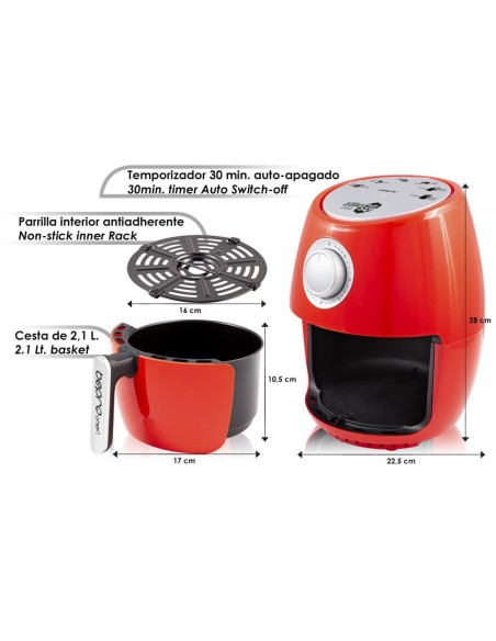 Freidora de Aire Bepro Chef Elitefry Evolution Roja